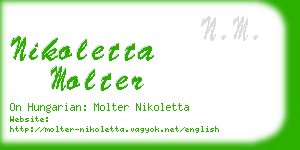 nikoletta molter business card